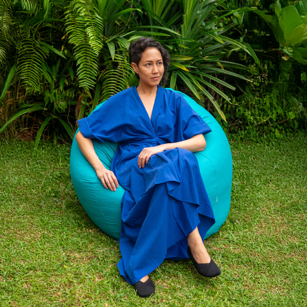 Raindrop beanbag in cotton canvas, Syomsz x Kyndnest