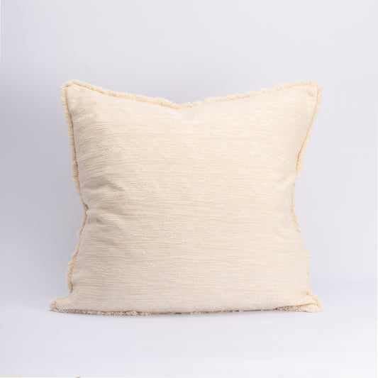 CUSHION COVER LINEN - OFF WHITE JACQUARD